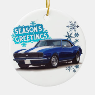 Season's Greetings Camaro Ceramic Tree Decoration