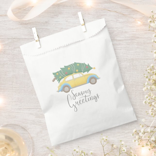 Seasons Greetings Car & Tree Favour Bags (Clipped)
