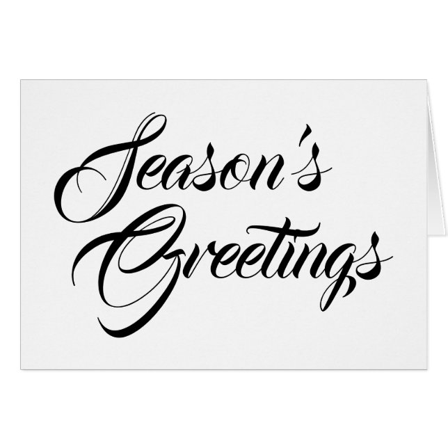 Season's Greetings, card (Front Horizontal)