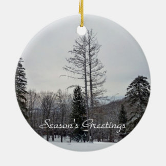 Season's Greetings Ceramic Tree Decoration