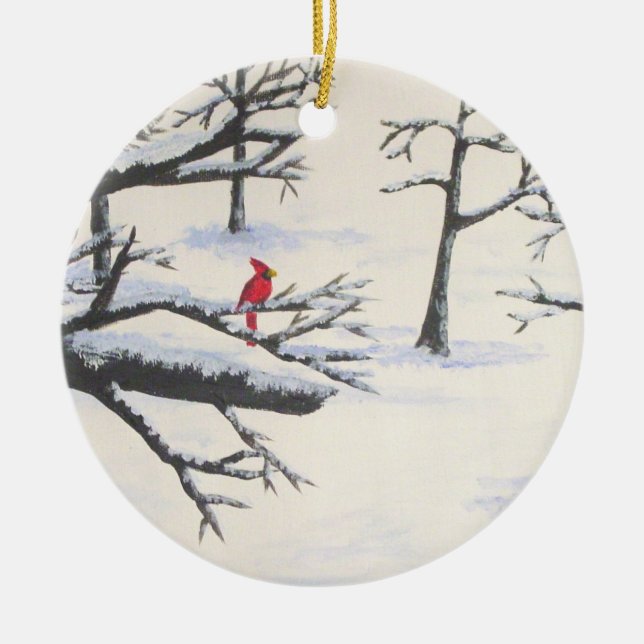Season's Greetings Ceramic Tree Decoration (Front)