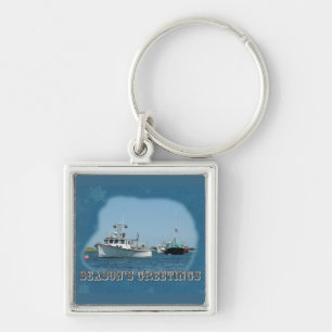 Season's Greetings - Chatham Harbour Boats Key Ring