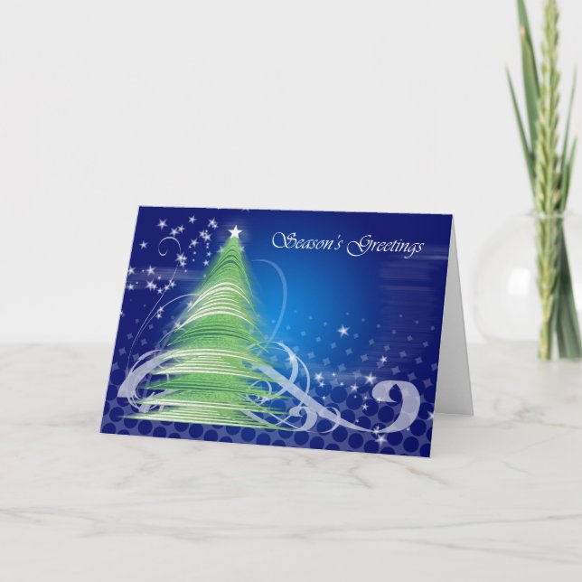 Season's Greetings Christmas Card modern design tr (Front)