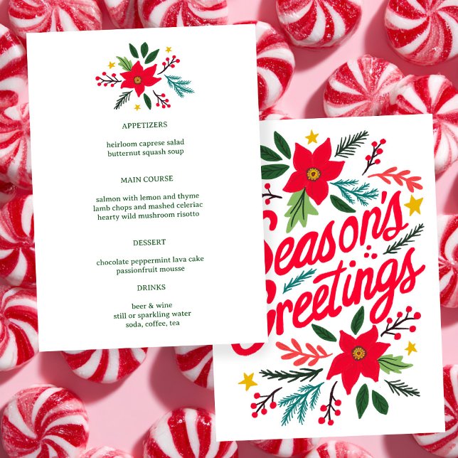 SEASONS GREETINGS Christmas CUSTOM Holiday Menu (SEASONS GREETINGS Christmas CUSTOM Holiday Menu
)