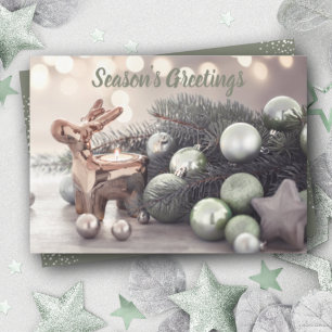 Season's Greetings Christmas Holiday Card