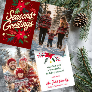 SEASONS GREETINGS Christmas Holidays CUSTOM PHOTO