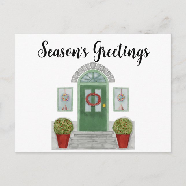 Season's Greetings Christmas home Postcard (Front)