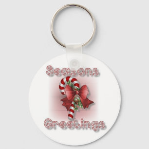 "Seasons Greetings" Christmas Keychain