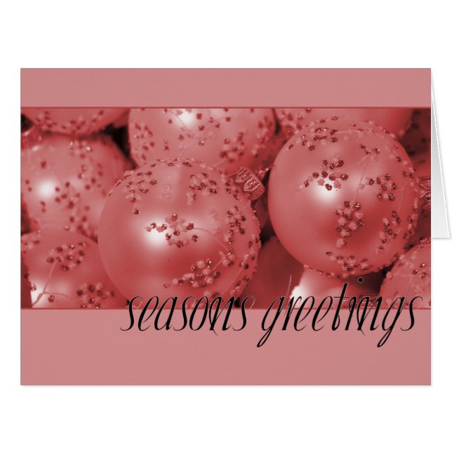 Season's Greetings Christmas Ornaments (Front Horizontal)