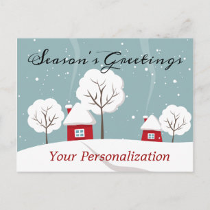 Season's Greetings Christmas Postcard