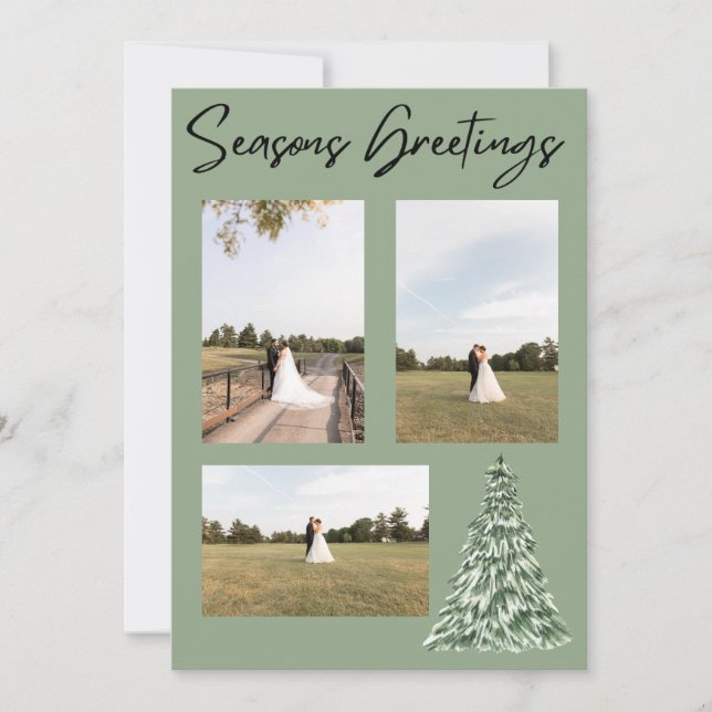 Seasons Greetings Christmas Tree Card (Front)