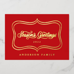 Season's Greetings Classic Gold Frame
