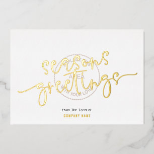 Seasons Greetings Company Logo Overlay Luxury Real