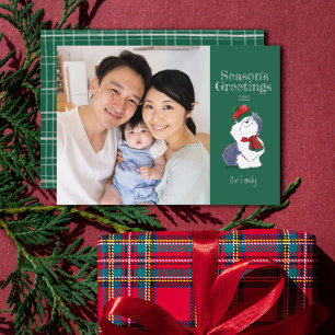 Season's Greetings Cosy Classic Dog Holiday Card