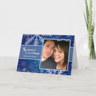Season's Greetings Custom Name & Photo Card