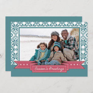 Season's Greetings. Custom Photo Christmas Holiday Card