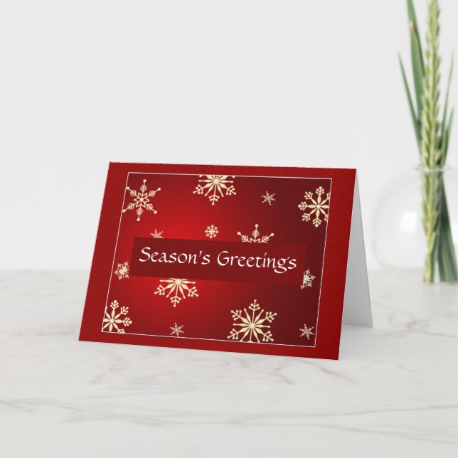 Season's Greetings Customisable Holiday Card (Front)