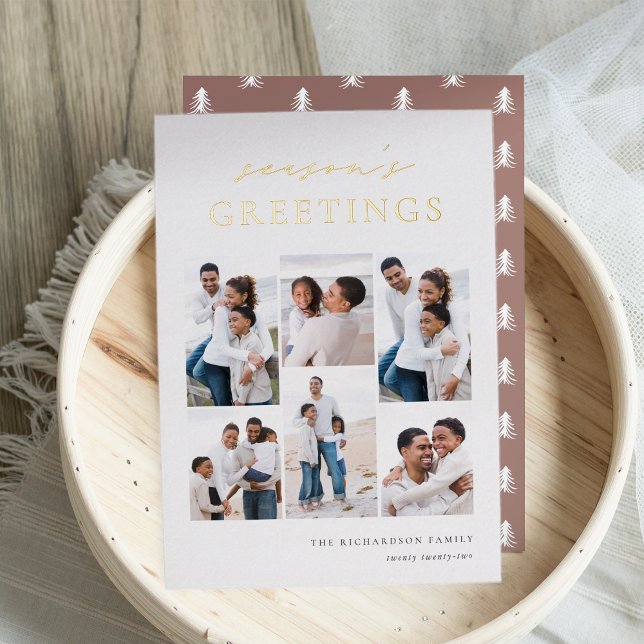 Season's Greetings Elegant 6 Photo Collage (Creator Uploaded)