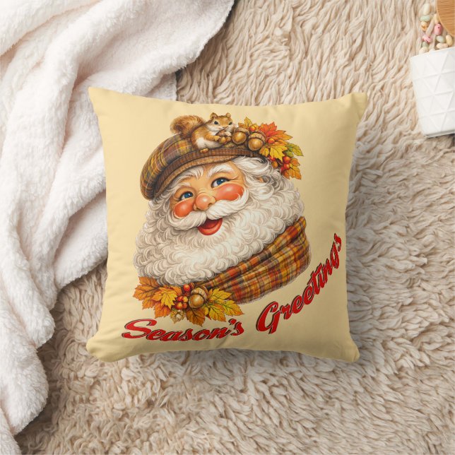 Season's Greetings - Fall Santa Cushion (Blanket)