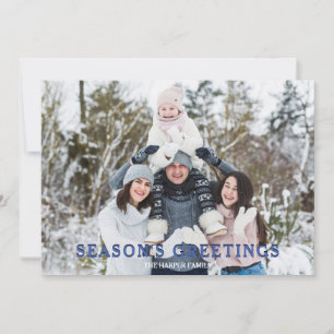 Season's Greetings Family Fun Photo Holiday Card