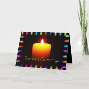 Season's Greetings Flame Holiday Card