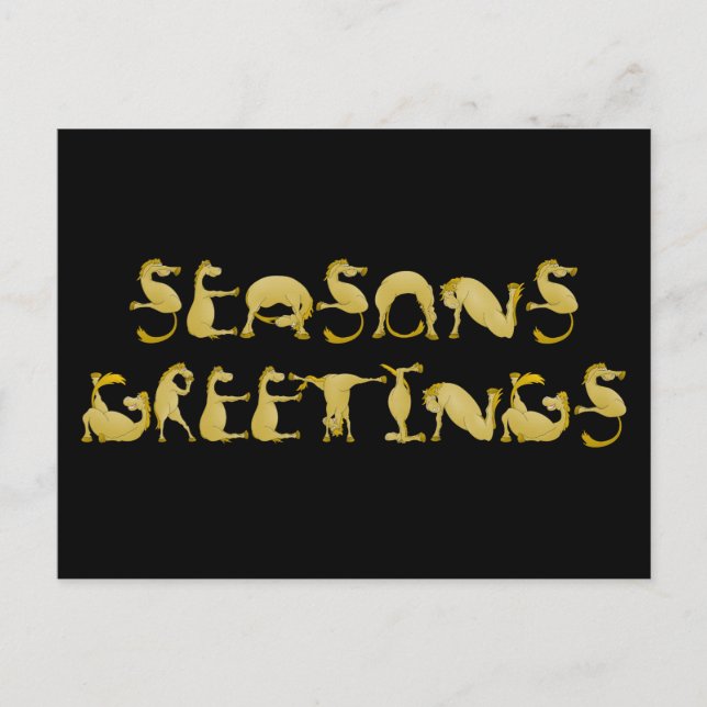 Seasons greetings flexi pony holiday postcard (Front)