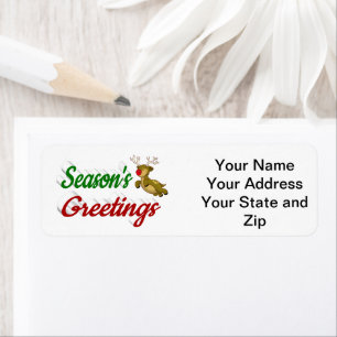 Seasons Greetings Flying Reindeer Christmas script