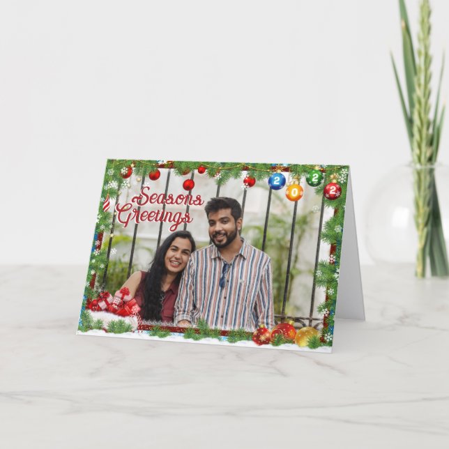 Seasons Greetings Folded Greeting Card (Front)