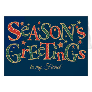 Season's Greetings for Fiance Red Green Polkas