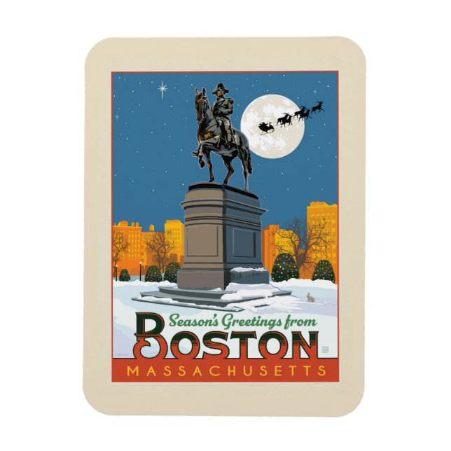 Season's Greetings From Boston Common! Magnet (Vertical)