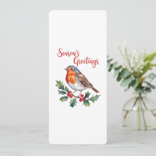 Season's Greetings From Cheerful Robin Card