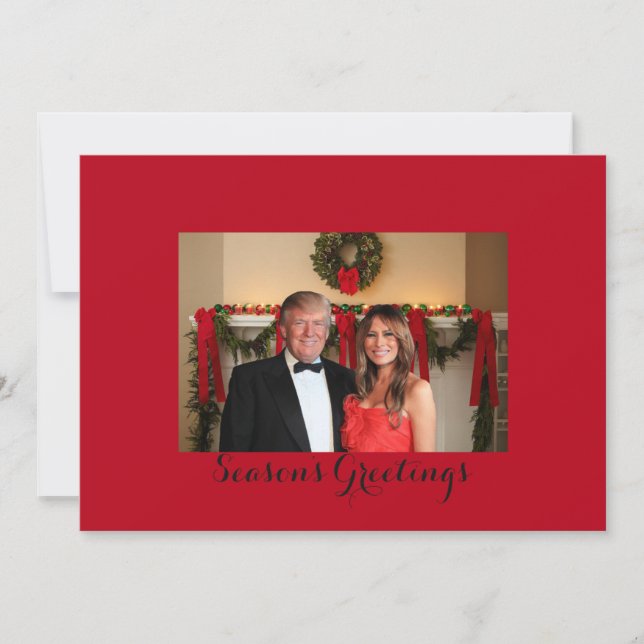 Season's Greetings from Donald and Melania Holiday Card (Front)