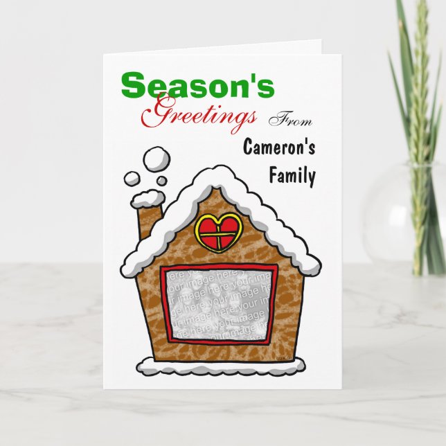 Season's Greetings Gingerbread Card (Front)
