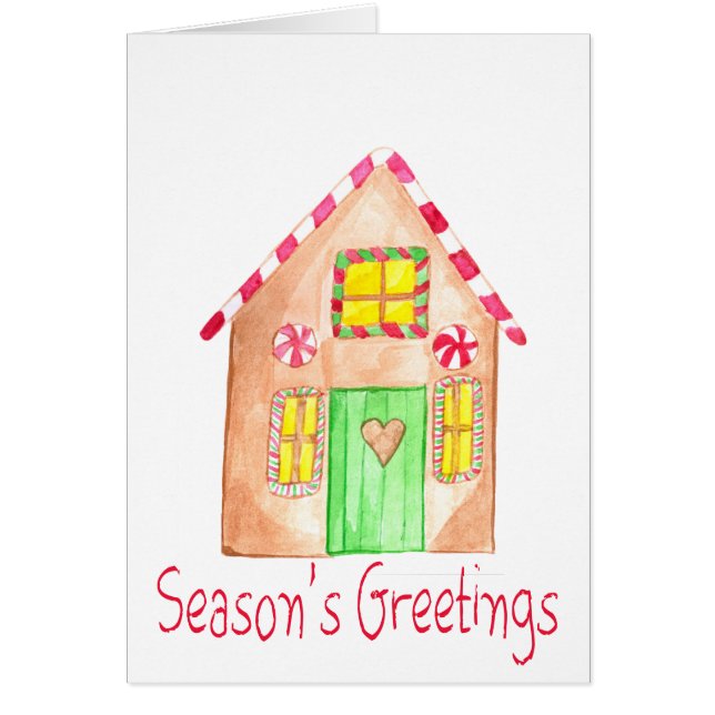 Season's Greetings Gingerbread house (Front)