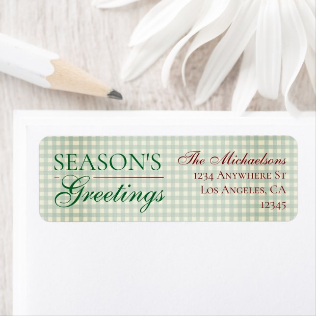Season's Greetings Gingham Christmas (Insitu)