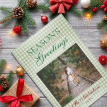 Season's Greetings Gingham Christmas