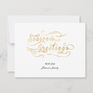 Seasons Greetings (GOLD) Holiday Card