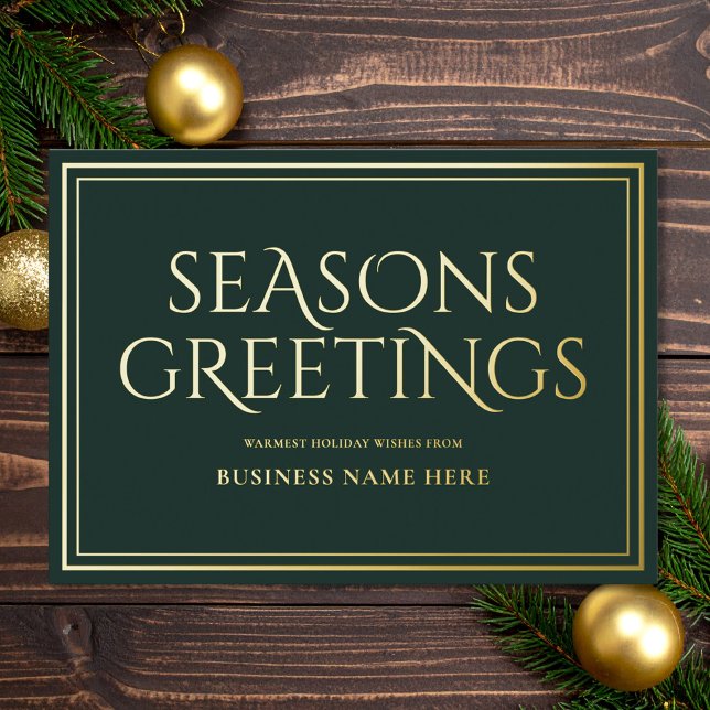 Seasons Greetings Green Modern Elegant Business (Creator Uploaded)