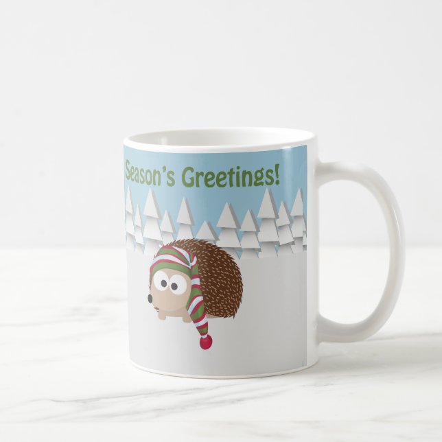 Season's Greetings Hedgehog Coffee Mug (Right)