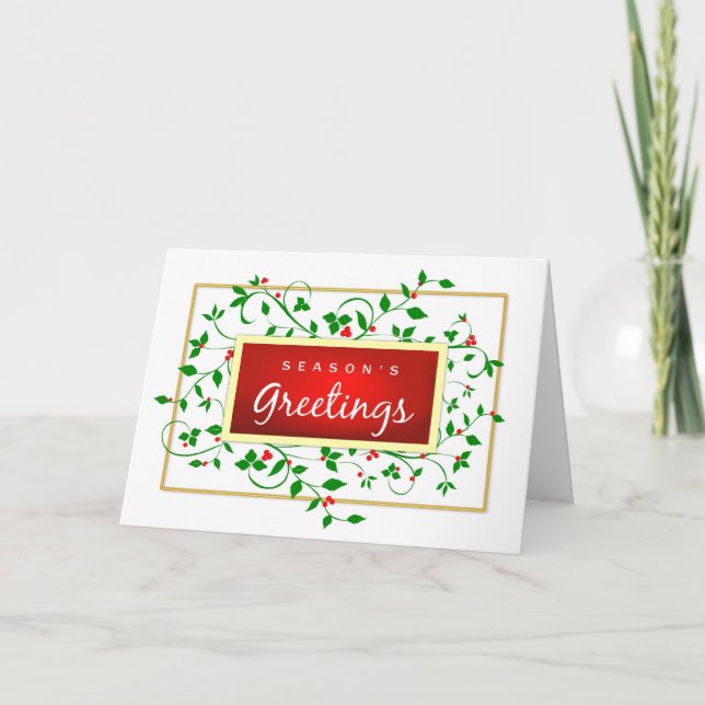 Season's Greetings Holiday Card (Front)