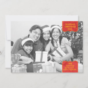 Season's Greetings Holiday Christmas Photo Card