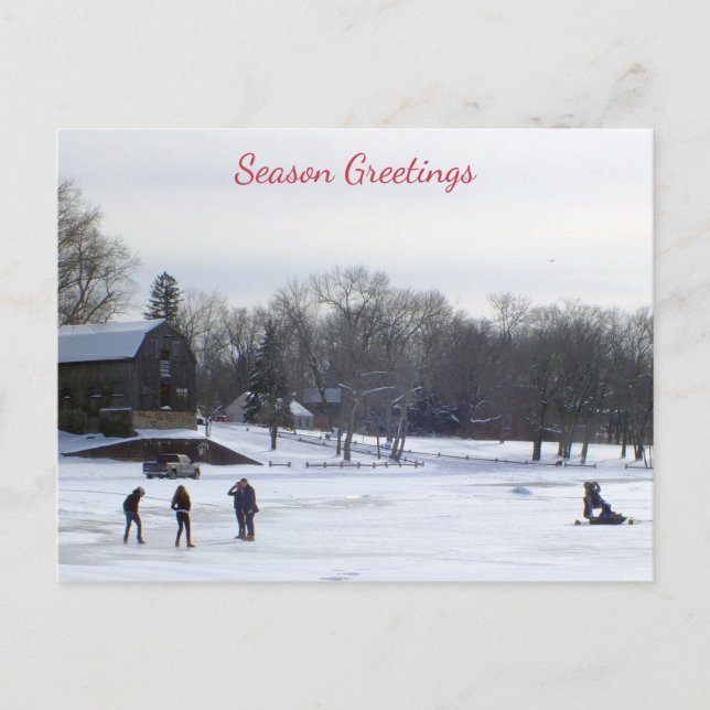 Seasons Greetings Holiday Fun Postcard (Front)