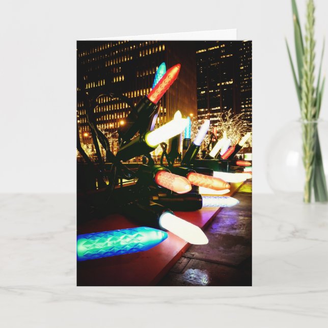 Season's Greetings - Holiday Light Decorations Card (Front)