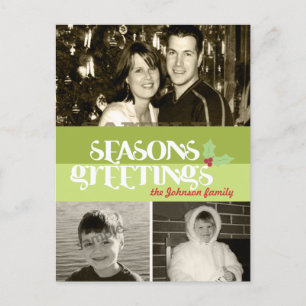 Seasons Greetings Holiday Postcard