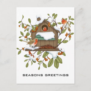 Seasons Greetings Holiday Postcard