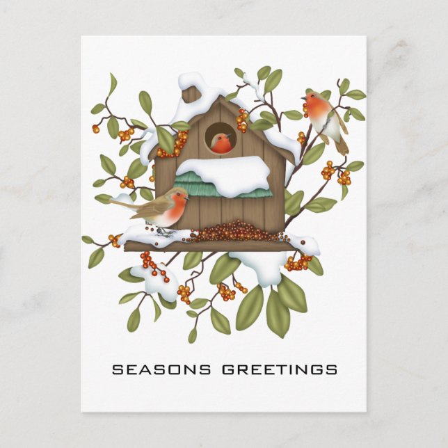 Seasons Greetings Holiday Postcard (Front)