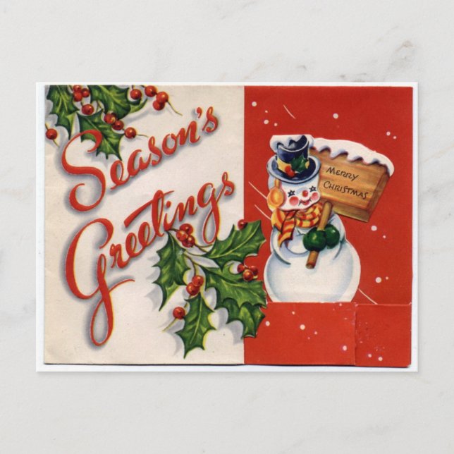 Season's Greetings Holiday Postcard (Front)