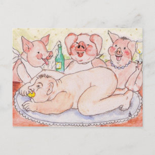 Season's Greetings Holiday Postcard