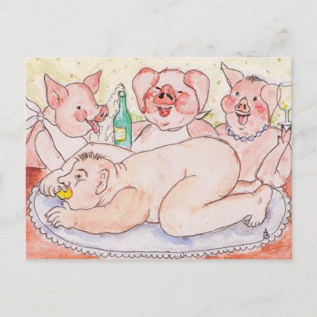 Season's Greetings Holiday Postcard (Front)