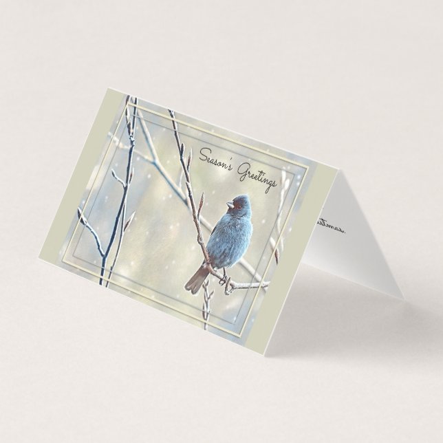 Season's Greetings - Indigo Bird (Front)
